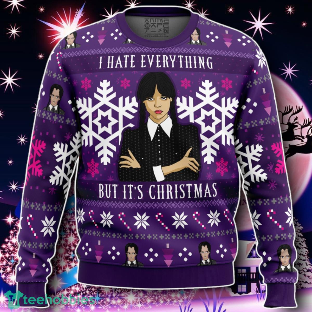 Christmas Wednesday Adams Family Ugly Christmas Sweater Gift For Men And Women