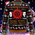 Christmas With The Winchesters Supernatural Ugly Christmas Sweater Gift For Men And Women