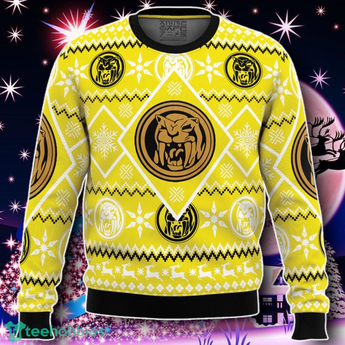 Christmas Yellow Ranger Power Rangers Ugly Christmas Sweater Gift For Men And Women