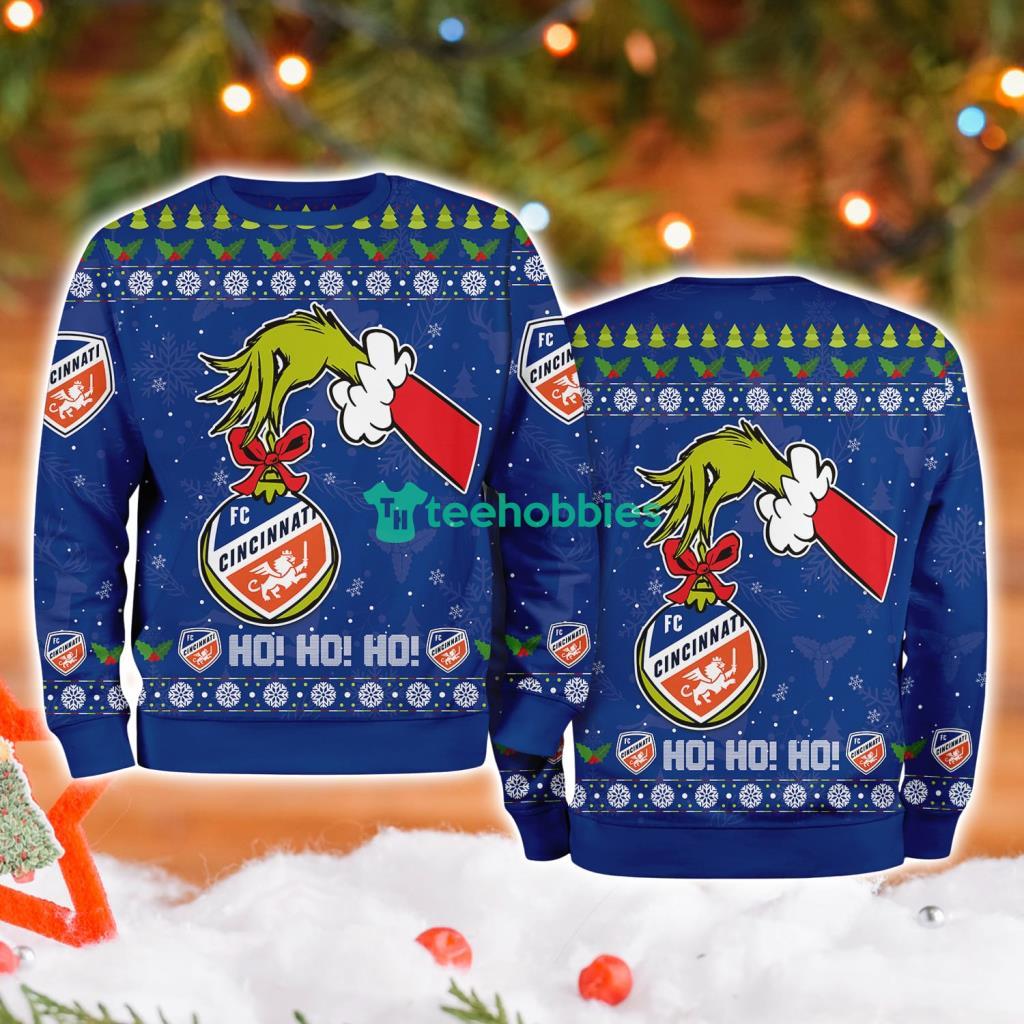 Cincinnati Grinch Hand Ugly Christmas Sweater 3D