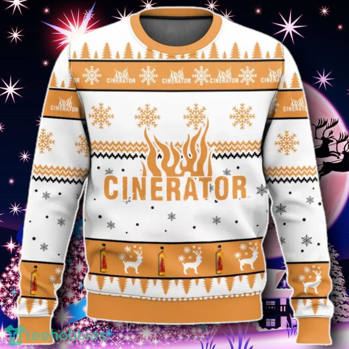 Cinerator Whiskey Ugly Christmas Sweater Gift For Men And Women