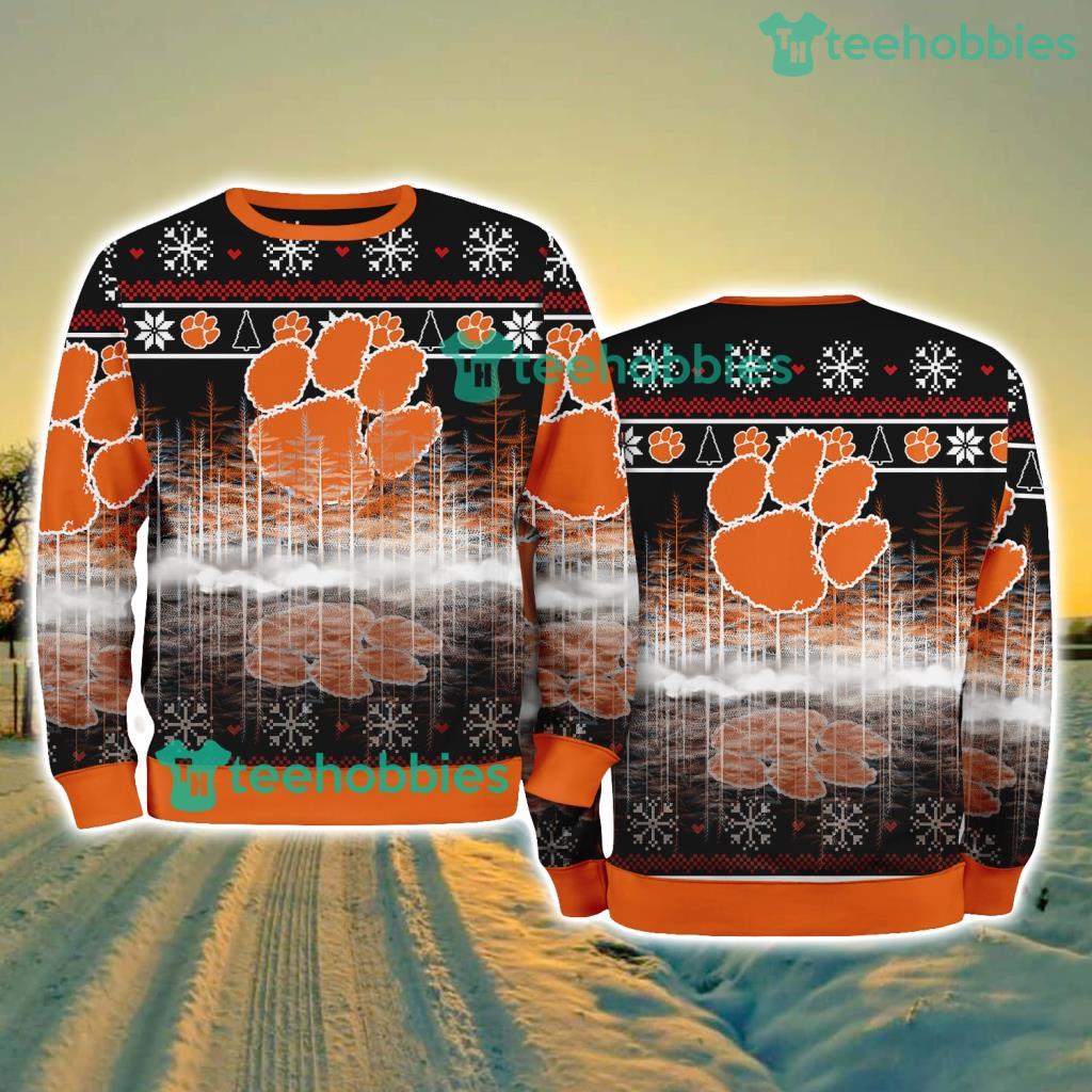 Clemson Tigers NCAA Pine Christmas Ugly Sweater New Style Best Gift For Fans