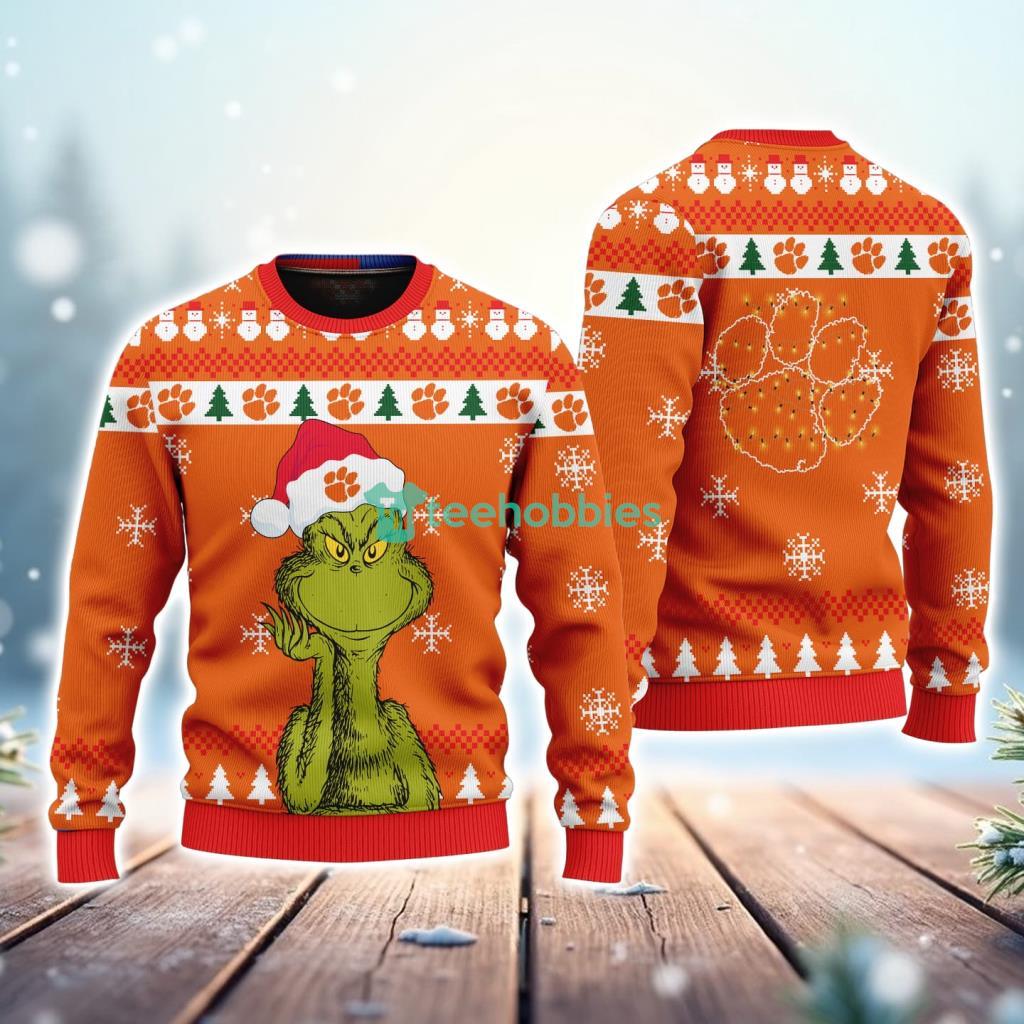 Clemson Tigers NCAA The Grinch Funny Merry Christmas Ugly Sweater 3D New Trend