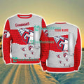 Cleveland Guardians MLB Sporty Color Custom Name Christmas Ugly Sweater Gift For Fans