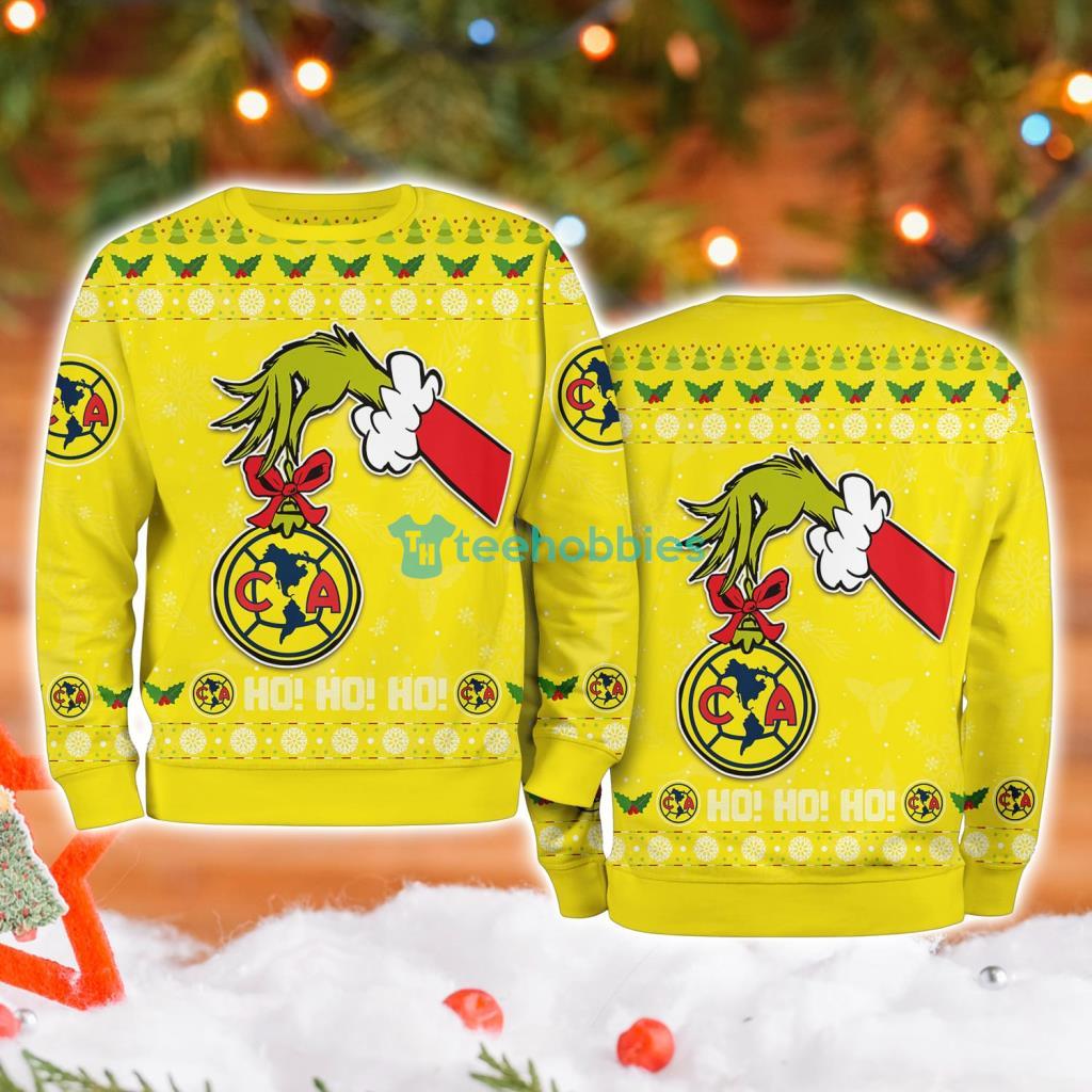 Club America Grinch Hand Ugly Christmas Sweater 3D