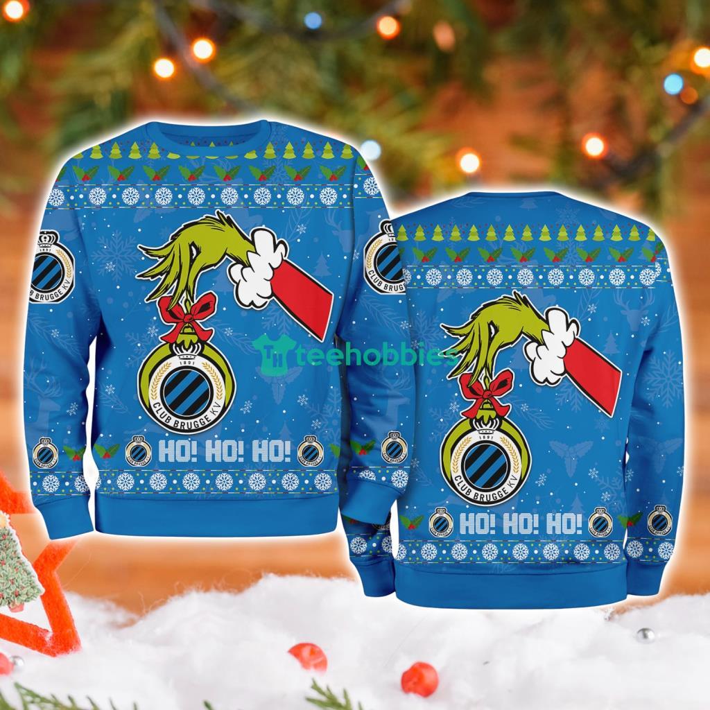 Club Brugge Kv Grinch Hand Ugly Christmas Sweater 3D