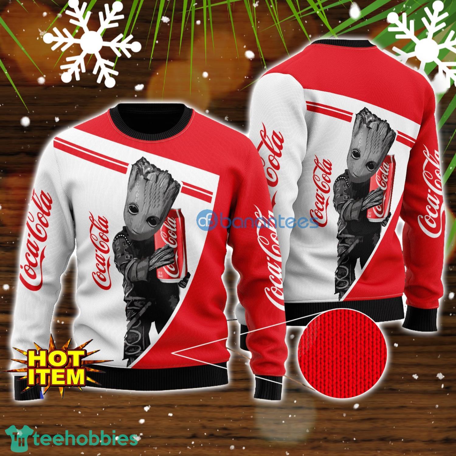 Cocacola And Baby Groot 3D Ugly Christmas Sweater For Men And Women Christmas Gift