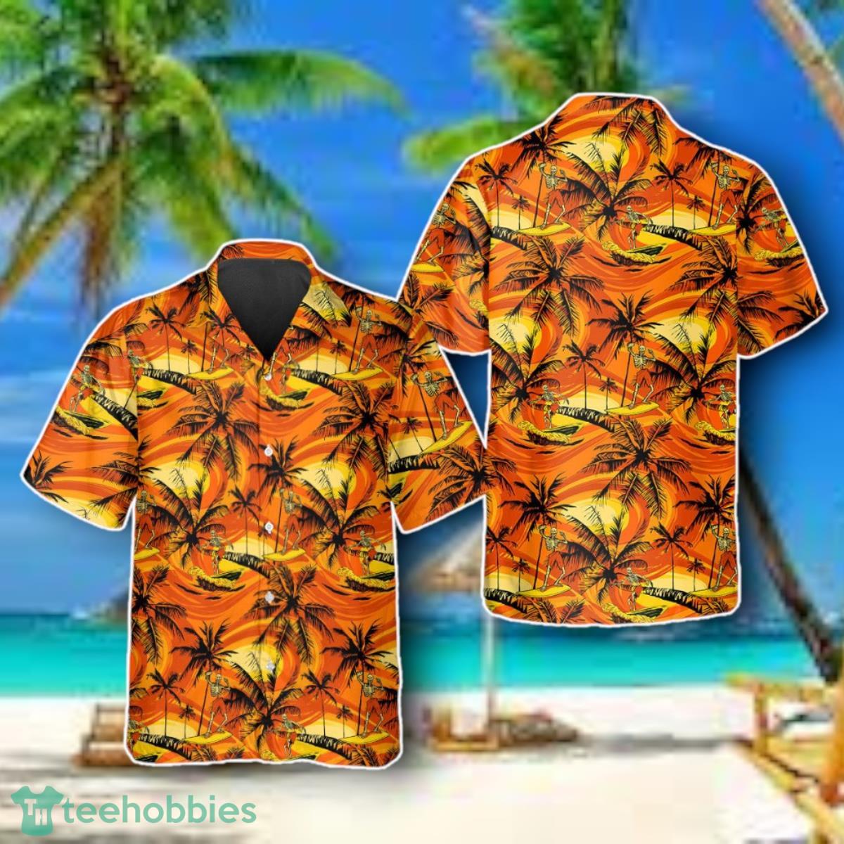 Coconut Tree Skull Hawaiian Shirt Style Gift