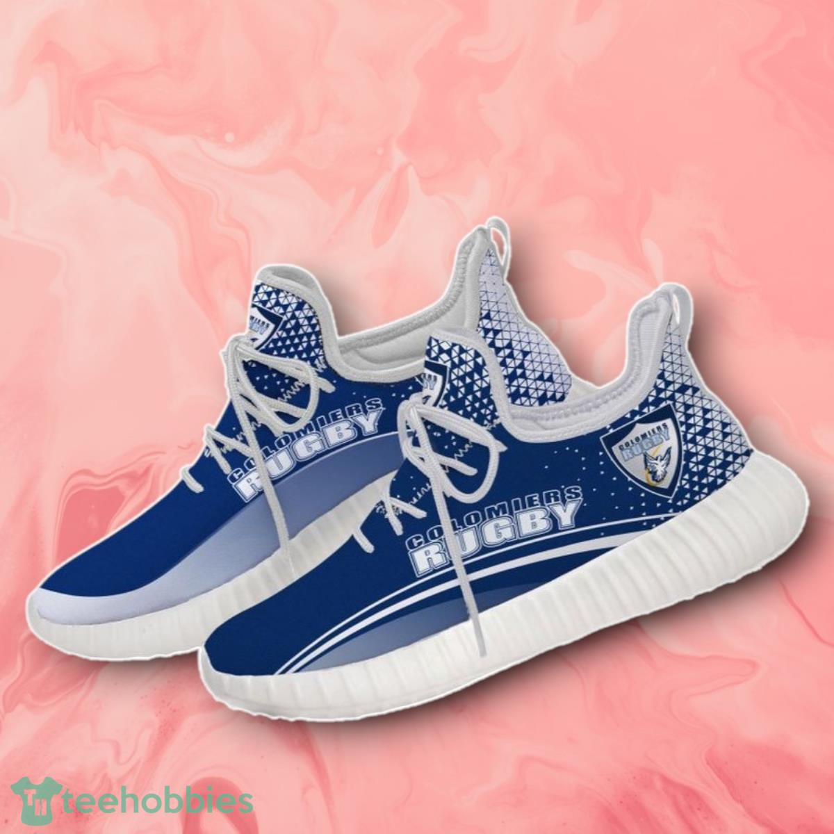 Colomiers Rugby Blue And White Reze Shoes Sneaker Style Gift