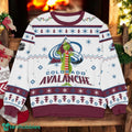Colorado Avalanche NHL Grinch Ugly Christmas Sweater Team Holiday Christmas Gift