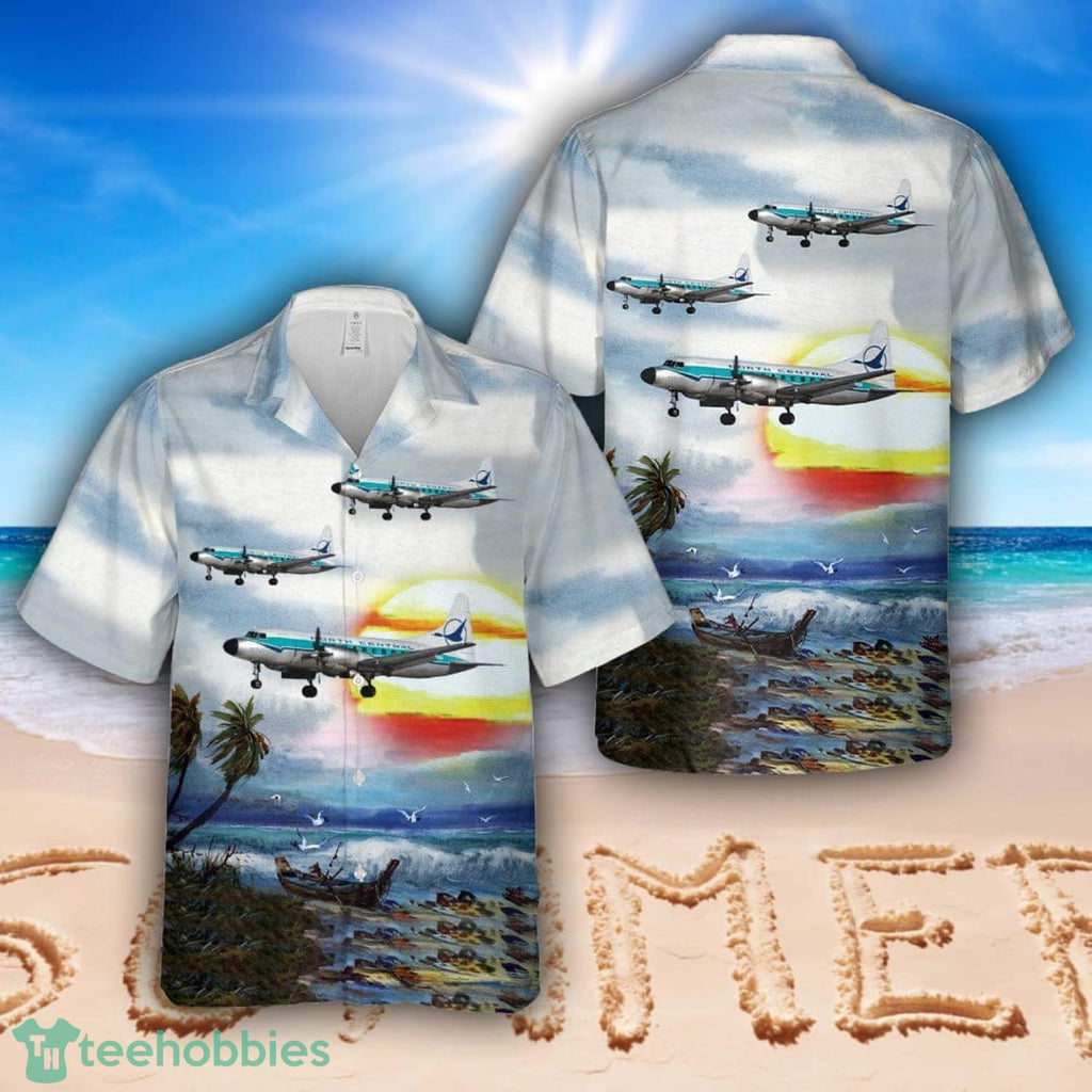 Convair CV-580 North Central Airlines Hawaiian Shirt Beach Summer Shirt
