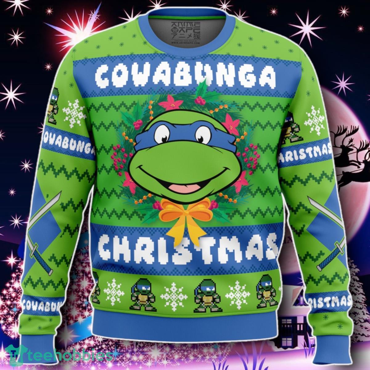 Cowabunga Leonardo Christmas Ugly Christmas Sweater Gift For Men And Women