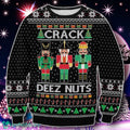Crack Deez Nuts Nutcracker Soldier Ugly Christmas Sweater Gift For Men And Women