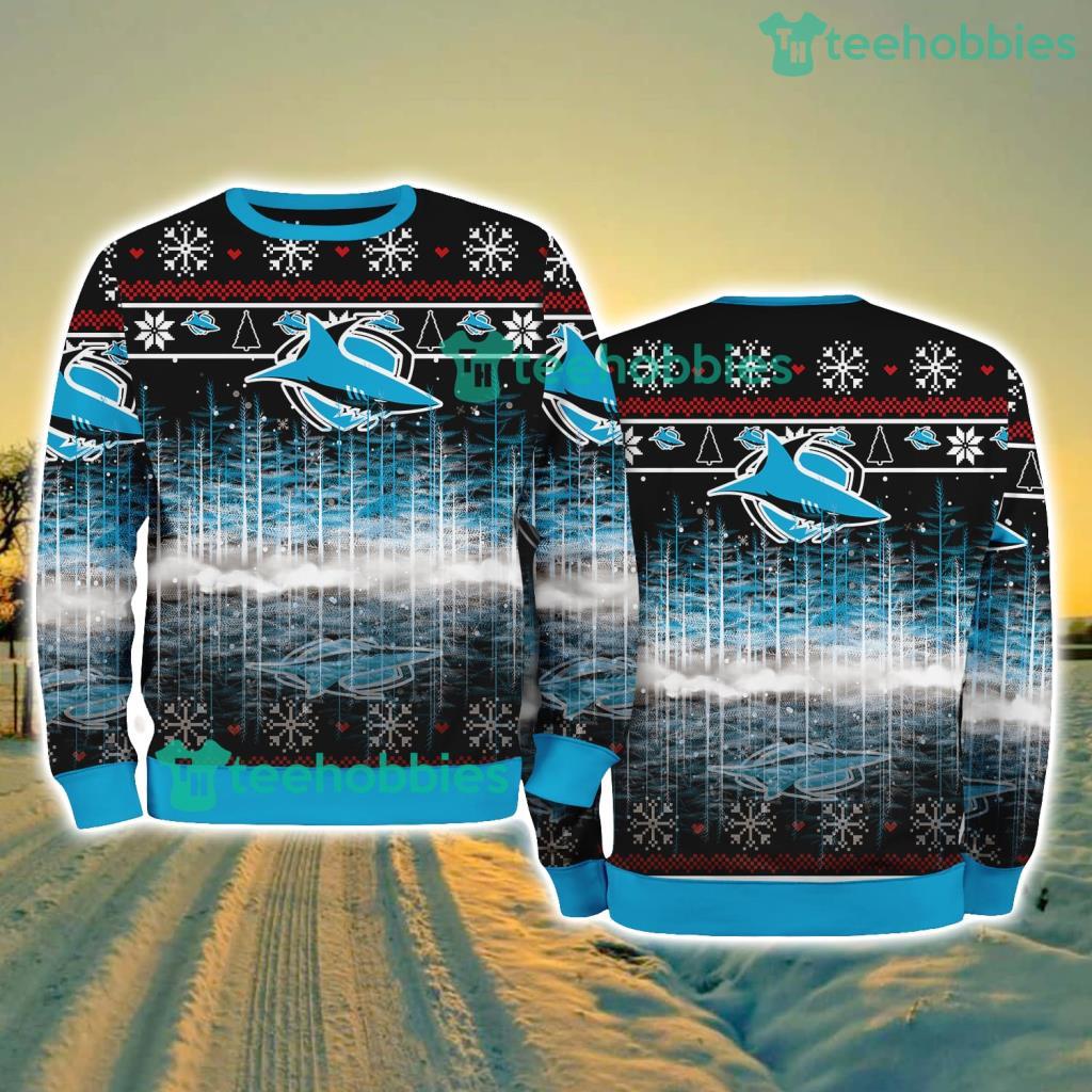 Cronulla-Sutherland Sharks NRL Pine Christmas Ugly Sweater New Style Best Gift For Fans