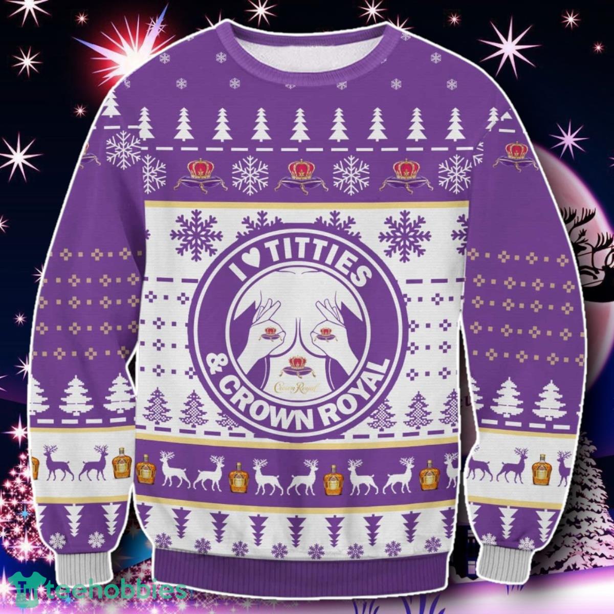 Crown Royal Titties Funny Ugly Sweater Gift For Men And Women