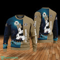 Custom Name Anaheim Ducks Cartoon Mouse Couple Christmas 3D Sweater