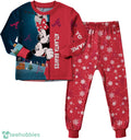 Custom Name Atlanta Braves Cartoon Mouse Couple Christmas Matching Pajamas Set