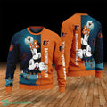Custom Name Baltimore Orioles Cartoon Mouse Couple Christmas 3D Sweater