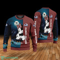 Custom Name Colorado Avalanche Cartoon Mouse Couple Christmas 3D Sweater
