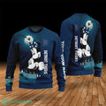 Custom Name Detroit Tigers Cartoon Mouse Couple Christmas 3D Sweater