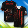 Custom Name Freddy Krueger Halloween Baseball Jersey Style Gift