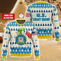 Custom Name Hand Grinch x US Coast Guard Ugly Christmas Sweater Christmas Gift For Family Holiday Gift