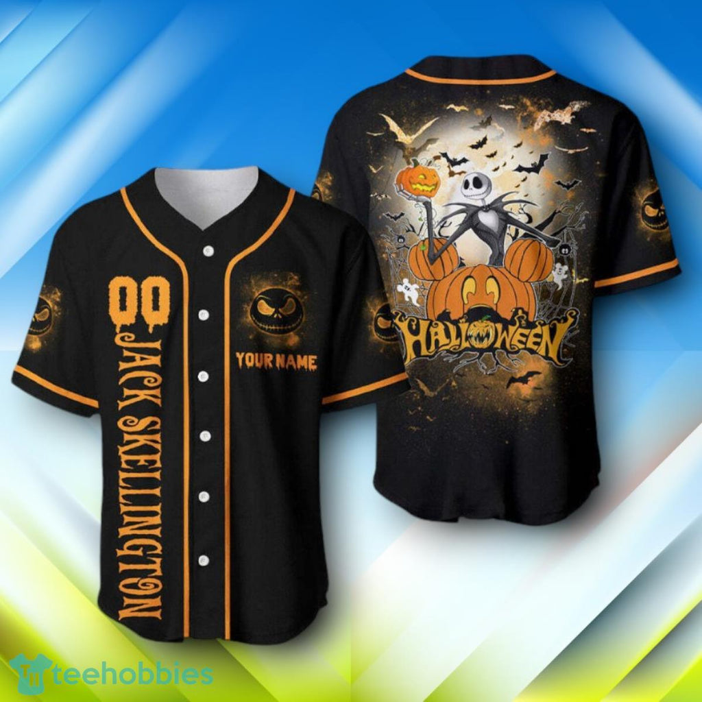 Custom Name Jack Skellington Halloween Halloween Baseball Jersey Style Gift