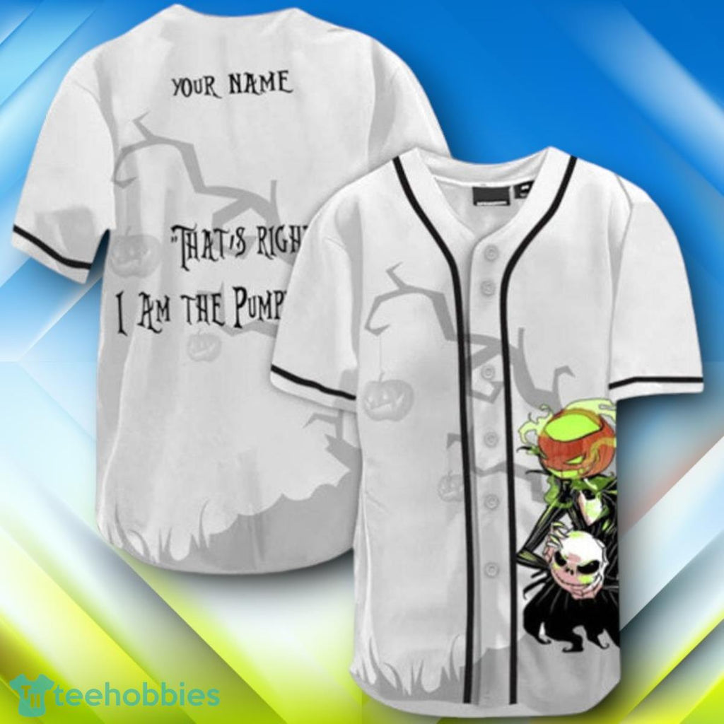 Custom Name Jack Skellington That’s Right Halloween Baseball Jersey Style Gift