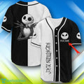 Custom Name Jack Skellington White Black Halloween Baseball Jersey Style Gift