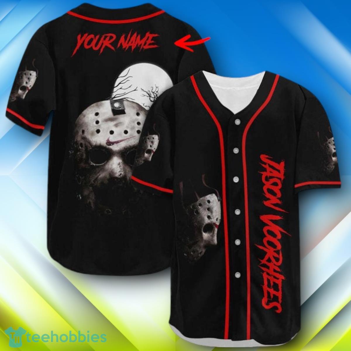Custom Name Jason Voorhees Moonlight Halloween Baseball Jersey Style Gift