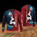 Custom Name Los Angeles Angels Cartoon Mouse Couple Christmas 3D Sweater