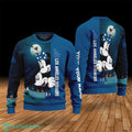 Custom Name Los Angeles Dodgers Cartoon Mouse Couple Christmas 3D Sweater