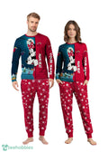 Custom Name Miami Heat Cartoon Mouse Couple Christmas Matching Pajamas Set