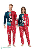 Custom Name New Orleans Pelicans Cartoon Mouse Couple Christmas Matching Pajamas Set