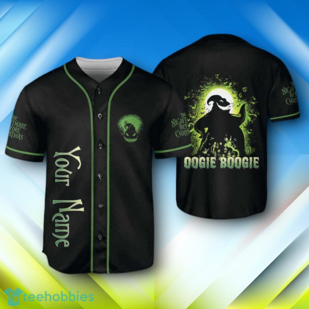 Custom Name Nightmare Before Christmas Oogie Boogie Halloween Baseball Jersey Style Gift