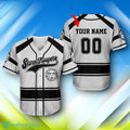 Custom Name Stormtrooper Black White Halloween Baseball Jersey Style Gift