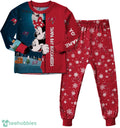 Custom Name Tampa Bay Buccaneers Cartoon Mouse Couple Christmas Matching Pajamas Set