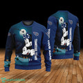 Custom Name Tennessee Titans Cartoon Mouse Couple Christmas 3D Sweater