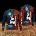 Custom Name Washington Commanders Cartoon Mouse Couple Christmas 3D Sweater