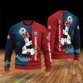 Custom Name Washington Nationals Cartoon Mouse Couple Christmas 3D Sweater