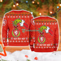 Czech Republic National Football Grinch Hand Ugly Christmas Sweater 3D
