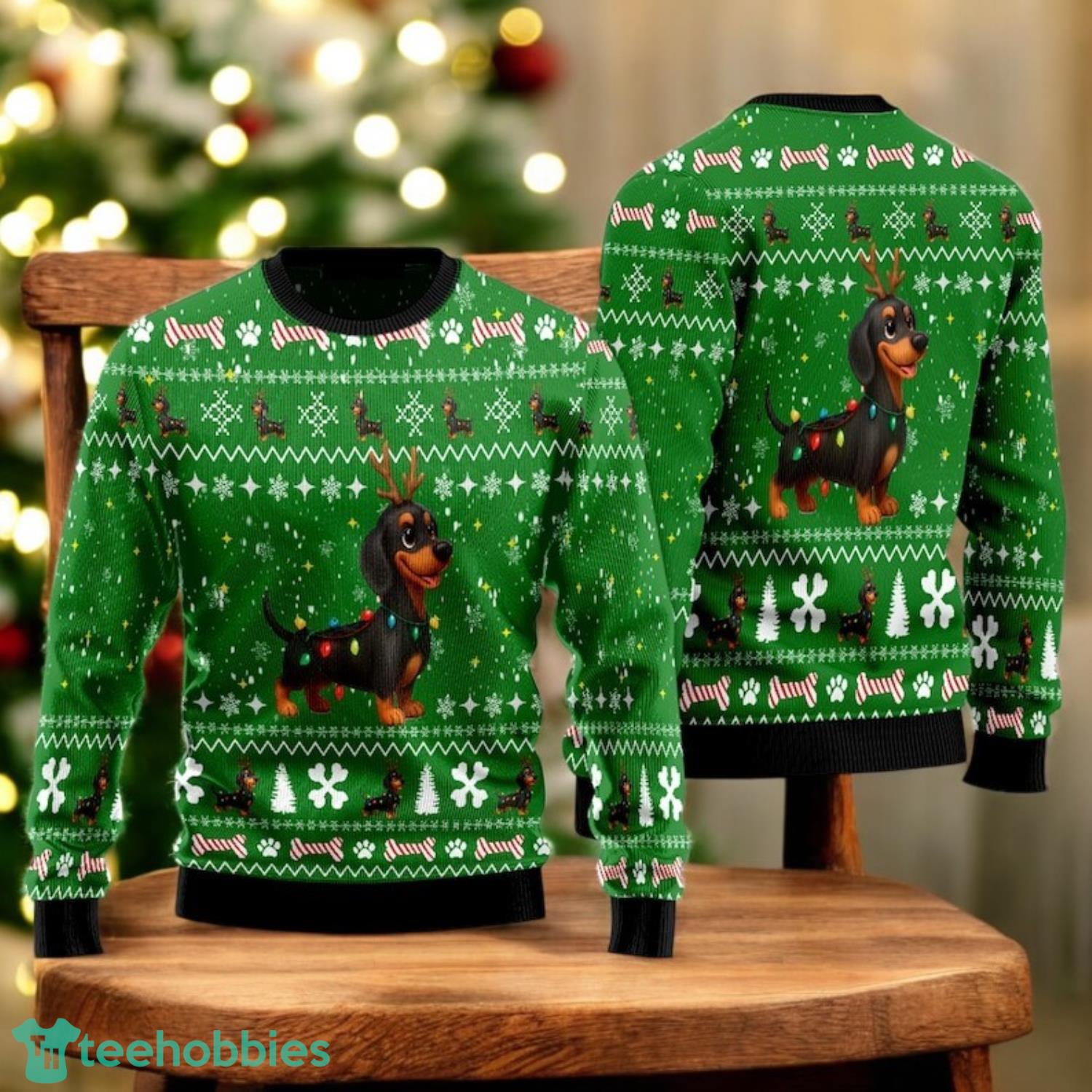 Dachshund Ugly Christmas Sweater Cute Dog Outfit Pet Xmas Sweater