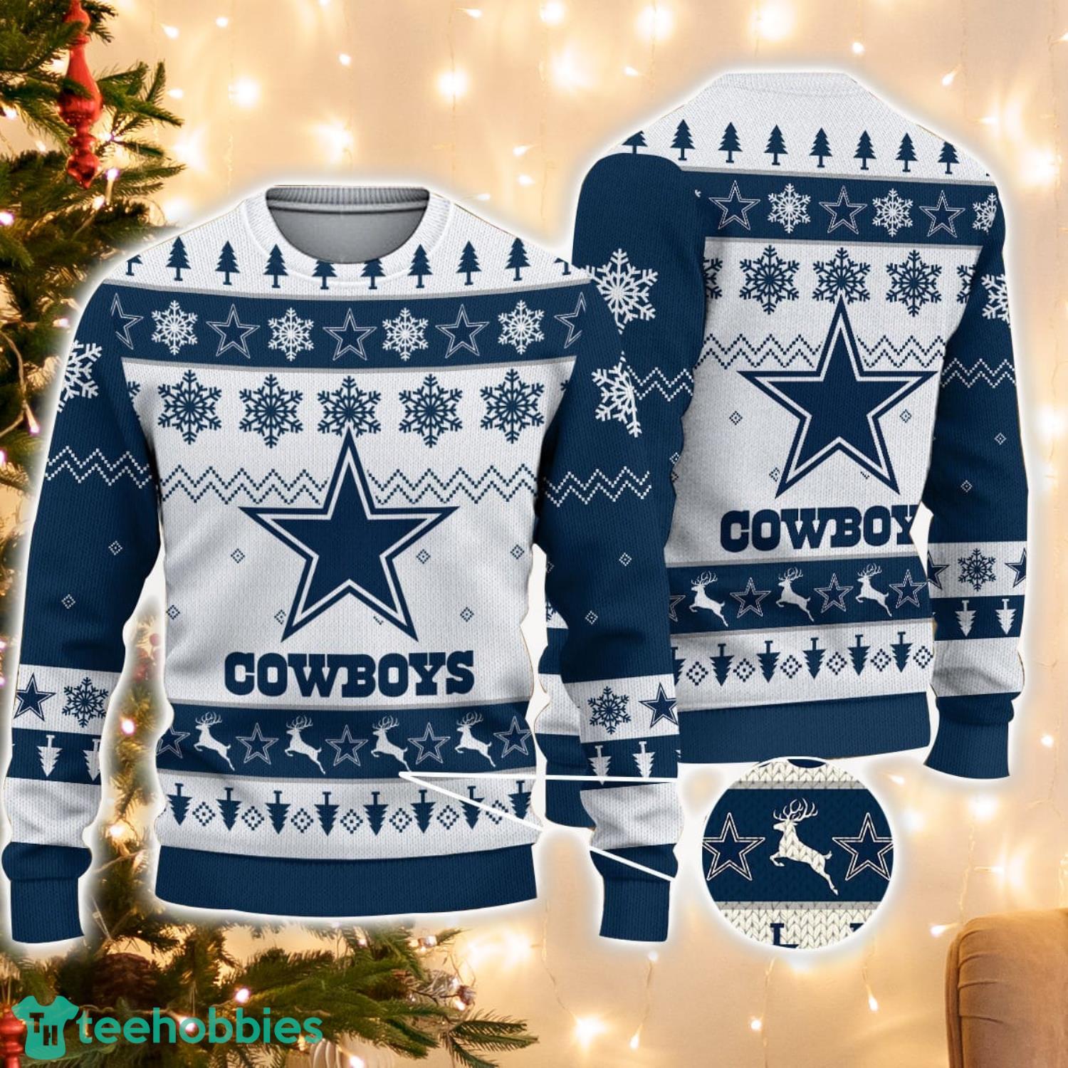 Dallas Cowboys Logo Ugly Christmas Sweater 3D Printed Unisex Sweater For Men And Women