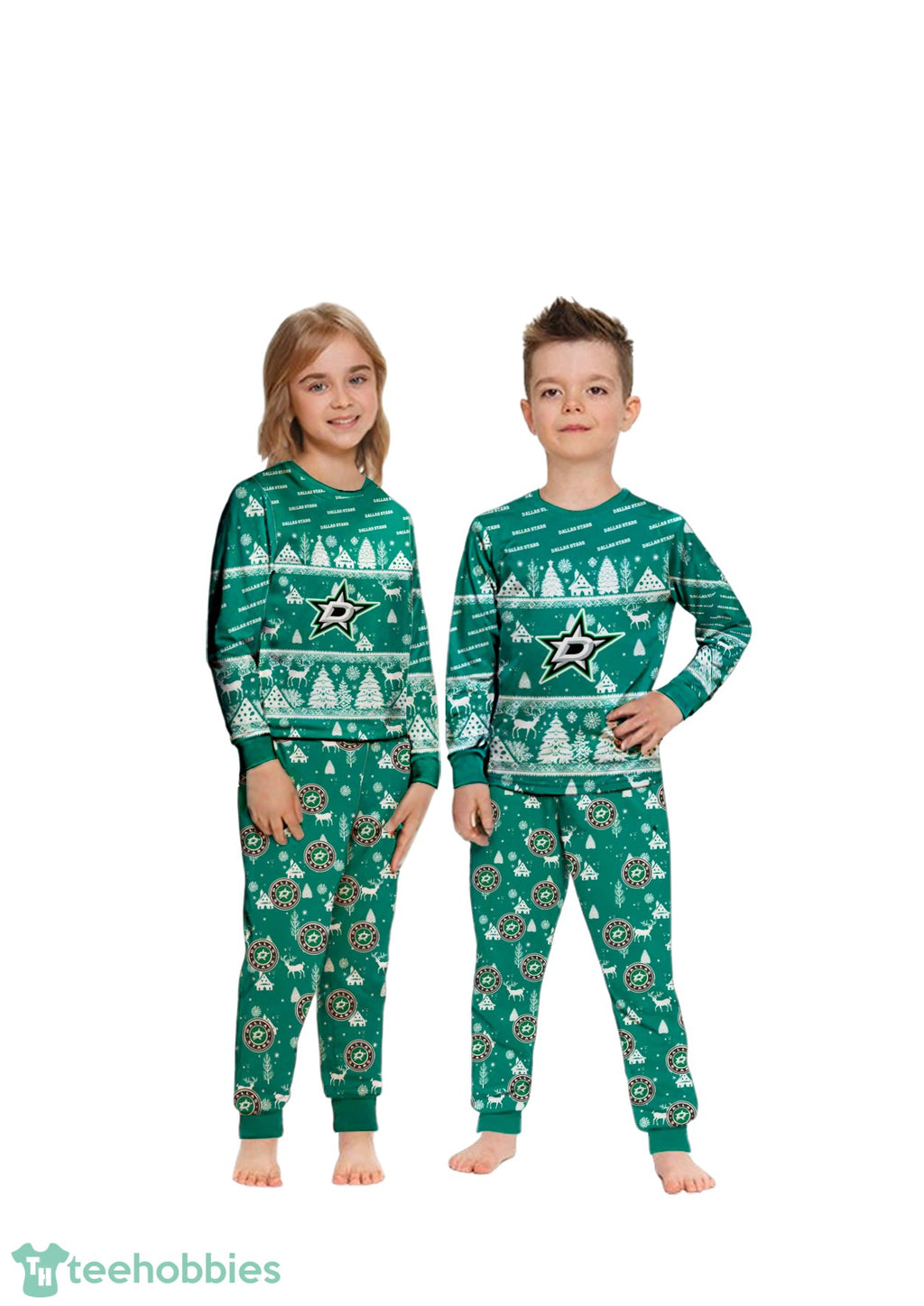 Dallas Stars Christmas Pattern Family Matching Pajamas Sets Best Gift For Christmas