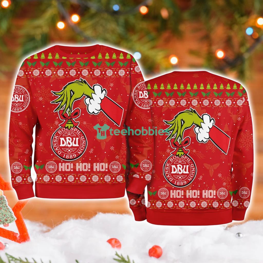 Denmark National Football Grinch Hand Ugly Christmas Sweater 3D