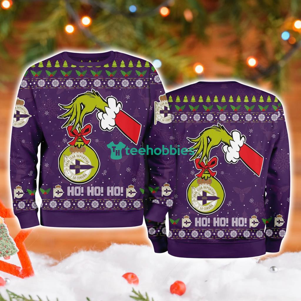 Deportivo La Coruña Grinch Hand Ugly Christmas Sweater 3D