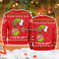 Detroit Red Wings Grinch Hand Ugly Christmas Sweater 3D