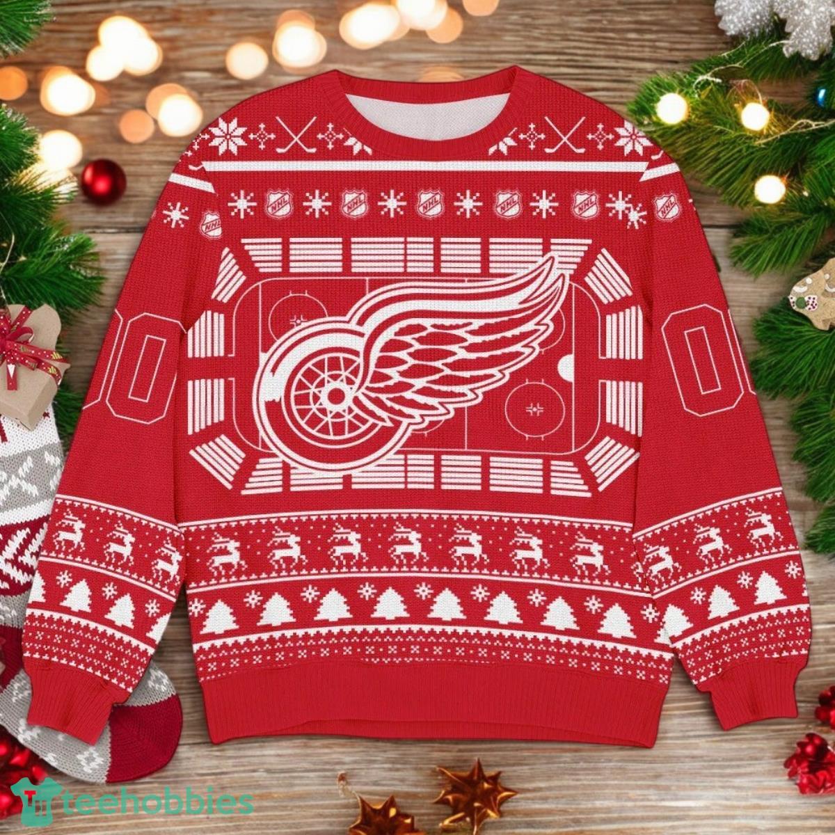 Detroit Red Wings NHL Ugly Christmas Sweater Team Holiday Christmas Gift