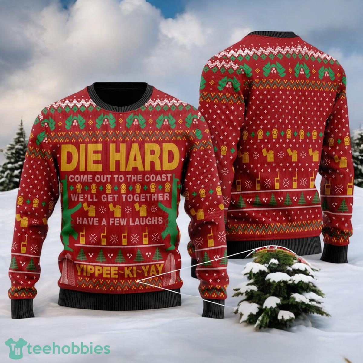Die Hard Xmas Ugly Sweater Nakatomi Plaza Christmas Christmas 3D Ugly Sweater For Men And Women