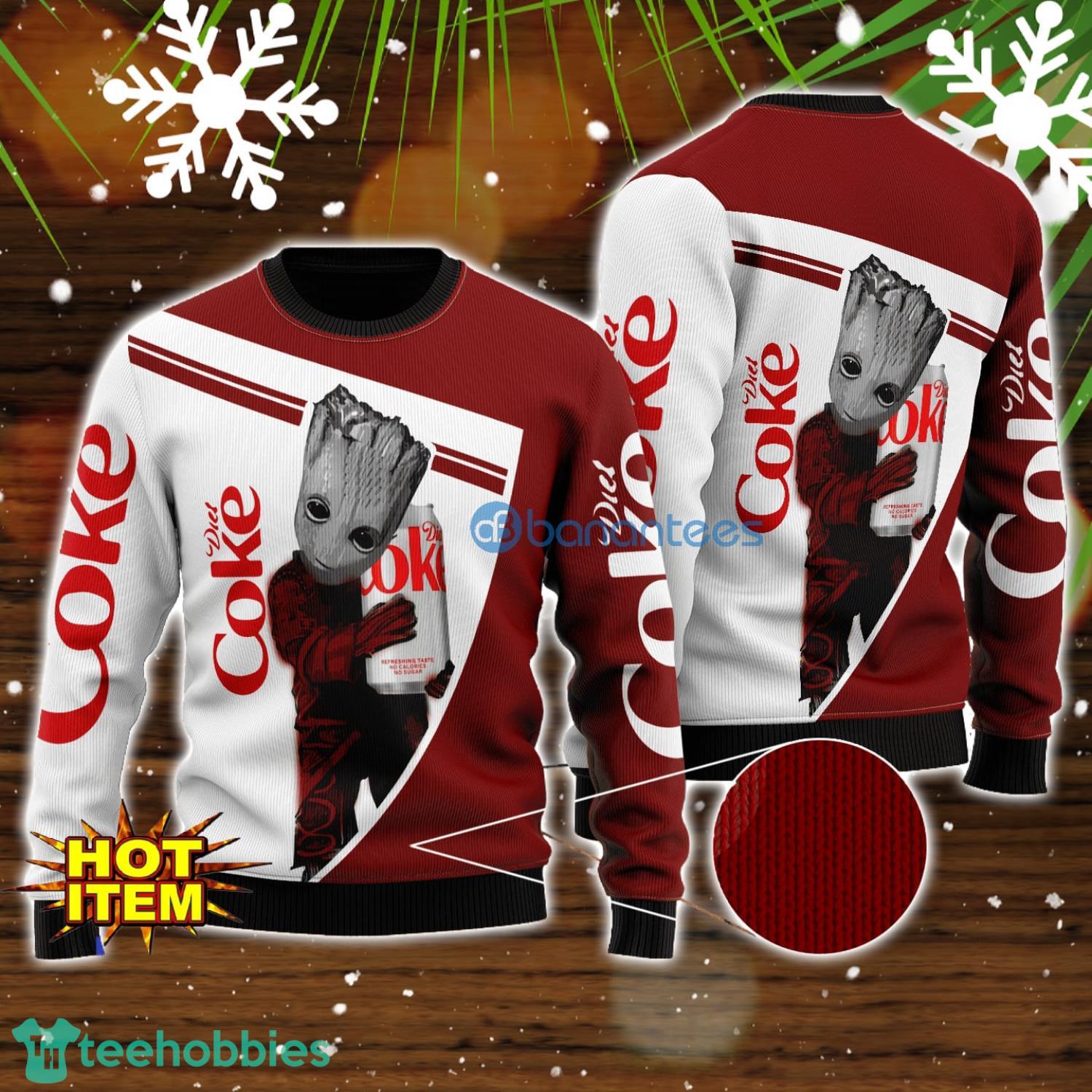 Diet Coke And Baby Groot 3D Ugly Christmas Sweater For Men And Women Christmas Gift